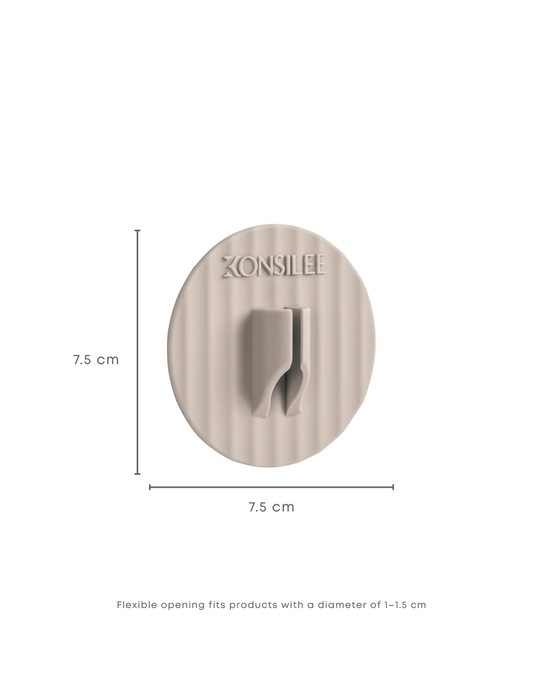 Dimensions of Kyah Toothbrush/Razor Holder 7.5 cm x 7.5 cm